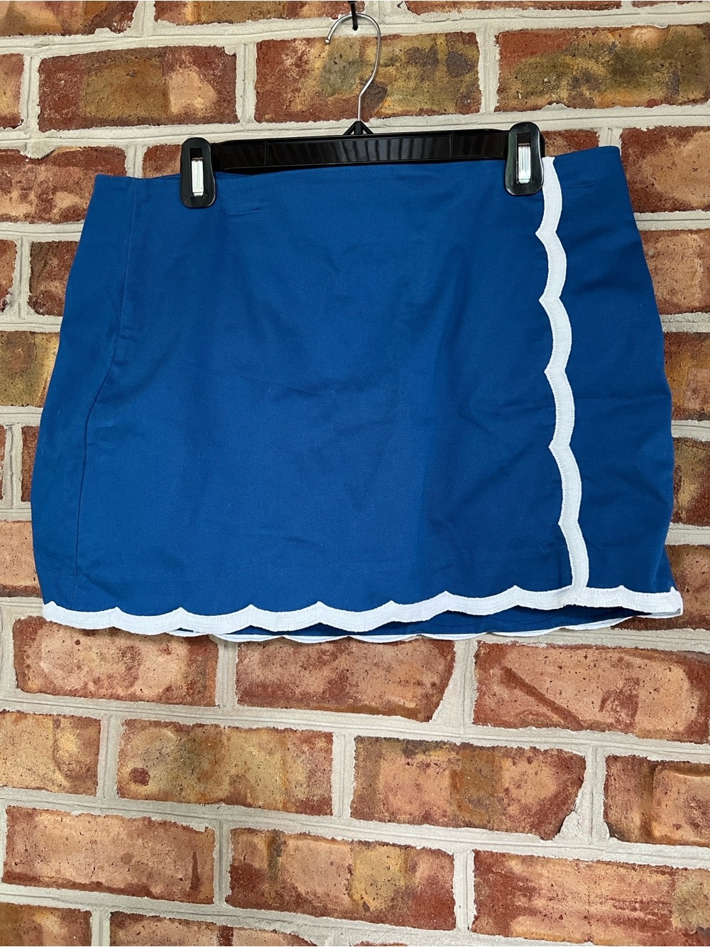 Lilly Pulitzer Michelina Mini Skort 
Barton Blue with white scallop trim 12